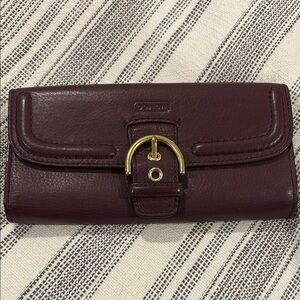 Coach Burgundy Leather Wallet
